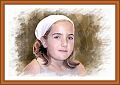 Jeune fille au foulard-border